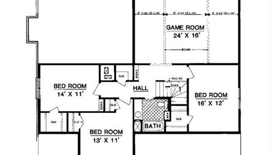 Upper level floor plan